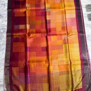 Premium Munga Silk Saree with Digital Print – Full Body Bandar Design